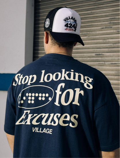 EXCUSES NAVY TEE