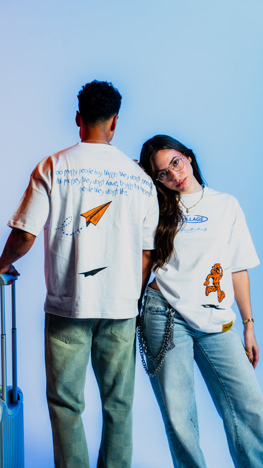PAPER PLANE WHITE TEE